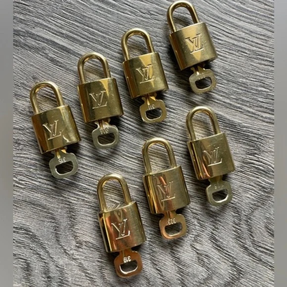 Authentic Louis Vuitton Gold Brass Padlock Lock & Key Necklace - Picture 8 of 10